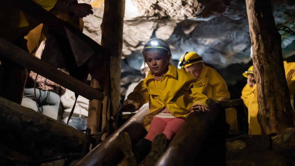 Kinder im Stollen in Ridnaun